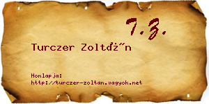 Turczer Zoltán névjegykártya